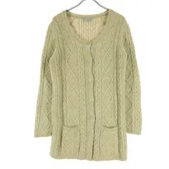 美品 MARGARET HOWELL マーガレットハウエル フィッシャーマン 長袖 ケーブル編み ニットジャケット 2 ベージュ系 レディース 古着のサムネイル