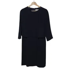 PaulStuart(ポールスチュアート) ワンピース サイズ6 M レディース美品  - ダークネイビー クルーネック/長袖/ロング