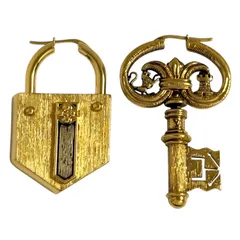 ルイヴィトン　フォルナセッティ　レディース　ピアス　ロック　キー　アシンメトリー