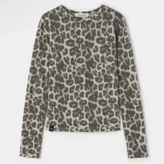ユンセ yunse ヒョウ柄 レオパード ロングスリーブTシャツ