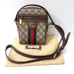 Ft635152 グッチ ショルダーバッグ オフィディア GGスプリーム 598127 ブラウン レディース GUCCI 中古