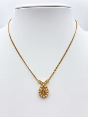 ChristianDior/クリスチャンディオール ラインストーン CDロゴ ネックレス/ペンダント ゴールド ヴィンテージ ジュエリー アクセサリー SH451