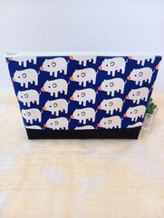 ☆むうさん様専用です☆さんまペンケース☆デニム☆さかなポーチ☆うす