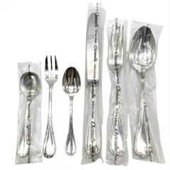 クリストフル Christofle リュバン ナイフ フォーク スプーンセット カトラリー シルバー【中古】