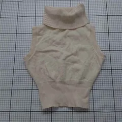 ◇ Θ ザラ ZARA タートルネック ノースリーブニット ベージュ系 レディース M E  【1601210006432】