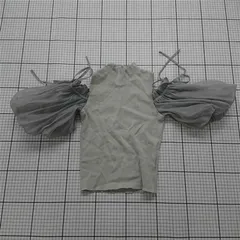 ◇ Θ トッコクローゼット tocco closet シフォン袖ニットトップス グレー系 M レディース E  【1601210006586】