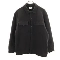 ZARA ザラ ヘリンボーン柄 中綿 シャツジャケット M チャコールグレー メンズ 古着