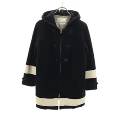 BEAMS BOY ビームスボーイ 日本製 フーデッド ウールコート ネイビー レディース 古着のサムネイル