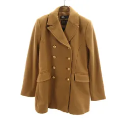 ZARA ザラ ダブルブレスト コート S キャメル レディース 古着