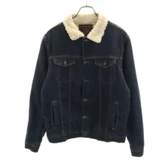 ZARA ザラ デニムジャケット L インディゴ ジージャン トラッカー 裏ボア メンズ 古着