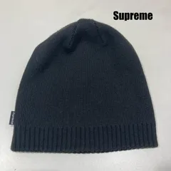 シュプリーム ビーニー ニット帽 ロゴ アクリル51% コットン42% スパンデックス7% ブラック メンズ FREE ISItems【USED】【古着】【中古】50151895