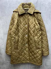 TraditionalWeatherwear トラディショナルウェザーウェア 裏地レオパード フード付き 中綿 キルティング コート size36/カーキ ◆■レディース