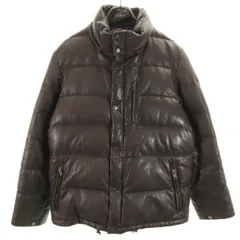 UNITED ARROWS ユナイテッドアローズ 羊革レザー ダウンジャケット L ブラウン メンズ 古着
