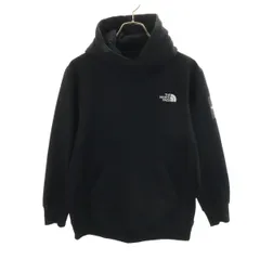 THE NORTH FACE ノースフェイス スクエアロゴ 長袖 スウェットパーカー S ブラック NT61835 アウトドア メンズ 古着