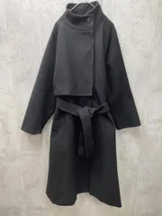 LIAN リアン スタンドカラーケープコート ロング 厚手 sizeF/黒 ◆■レディース