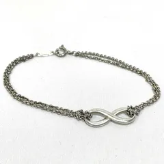 【Bランク】　Tiffany  ティファニー　インフィニティ　ブレスレット　ダブルチェーン　925   （56824）