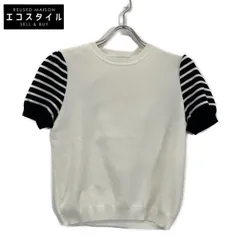 BORDERS at BALCONY ボーダーズアットバルコニー BDV1811-1C-02 ﾎﾜｲﾄ×ﾌﾞﾗｯｸ ｺｯﾄﾝ混 ﾎﾞｰﾀﾞｰｽﾘｰﾌﾞﾆｯﾄｿｰ F