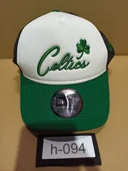 【在庫処分】【送料無料 (沖縄・離島以外)】ニューエラ ボストン・セルティックス メッシュトラッカー キャップ ホワイト グリーン 刺繍ロゴ 調整可能【h-094】