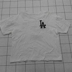 ◇ ⊂ ロサンゼルス・ドジャース MLB公式 LAロゴプリントTシャツ メンズ Sサイズ ホワイト系 E  【1601210013034】