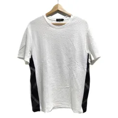 ブラックレーベルクレストブリッジ 半袖Tシャツ サイズL メンズ美品  - 白×黒×ダークグレー クルーネック/チェック柄