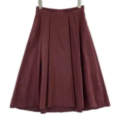 UNTITLED アンタイトル Aライン バックジップスカート size1/ボルドー