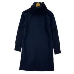 UNTITLED アンタイトル ウール　レイヤード風ワンピース size2/ネイビー