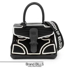 DELVAUX デルヴォー ブリヨンMM チャンピオン２wayバッグ ハンドバッグ AA0405AZY99ZMN PVC ラバー ブラック レディース