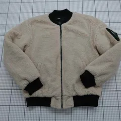 ◇ ⊇ アズールバイマウジー AZUL BY MOUSSY ボアMA-1ジャケット ベージュ系 メンズL E  【1601210016943】