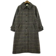 N. Natural Beauty Basic（エヌ ナチュラルビューティーベーシック チェックコート sizeS/ブラック×ホワイト