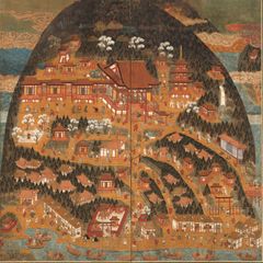 山下清、【晩秋】、希少な額装用画集より、新品額装付、状態良好