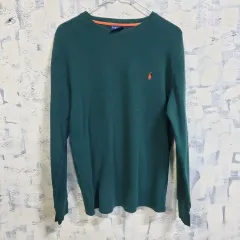 ポロ ラルフローレン ワッフル 長袖 Tシャツ グリーン S