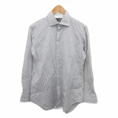 メーカーズシャツ カマクラ MAKER'S SHIRT 鎌倉 シャツ ストライプ 長袖 コットン 白 ホワイト 39-83 約M ■YHS14