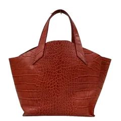 FURLA(フルラ) トートバッグ - レッド 型押し加工 レザー