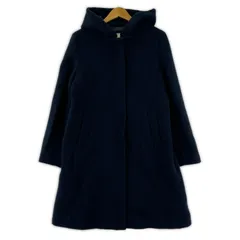 SLOBE IENA スローブイエナ フード付き ウール混コート size40/ネイビー