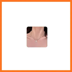 【新品】 [Feskive] ネックレス レディース 花 パール ペンダント ステンレス 金属アレルギー対応 ゴールド 可愛い 真珠 華奢 おしゃれ 普段使い 調節可能 ギフトBOX付き 0