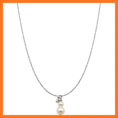 【新品】 [ジュエリーショップエム] ネックレス レディース 推しカラー ストーン スノーマン ニッケルフリー アクセサリー シルバー 日本製 ホワイト nif0080-S WH 1