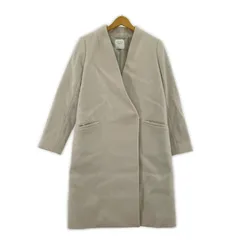 UNITED　TOKYOユナイテッドトウキョウ ノーカラー ウール混コート size2/オフホワイト