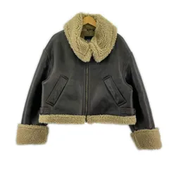 ZARA ザラ フェイクレザー 内ボアジャケット sizeEUR S/ブラウン系