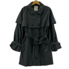 MAJESTIC LEGON マジェスティックレゴン ケープ付き ダブルボタンコート sizeS/グレー