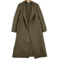 PLST プラステ ウール混 ノーカラーコート sizeM/ブラウン