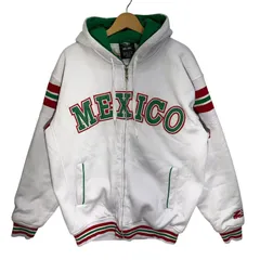 Urban Couture VICTORIOUS MEXICO メキシコ フルジップ ジップアップ パーカー フーディー ライトアウター 長袖 フロント刺繡 トラックジャケット China製 Mサイズ ホワイト グリーン レッド