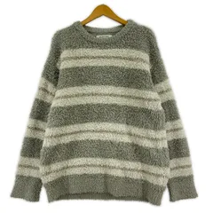 gelato piqueジェラート ピケ ボーダー柄　ルームウェアカットソー sizeM/グリーン系×ホワイト系