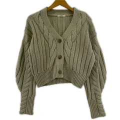 MURUA ムルーア   ケーブル編みVネックカーディガン sizeF/ベージュ系