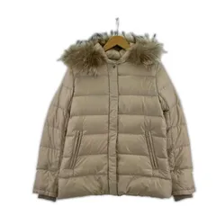 any SiS エニィスィス  フード取り外し可能 ジップアップダウンジャケット size2/ライトベージュ