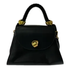 CHARLES & KEITH チャールズ＆キース 2wayショルダーバッグ/ブラック×ゴールド