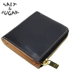ソルトアンドシュガー 財布 Salt & Sugar クロムエクセルレザー L字ジッパー コンパクトウォレット 本革財布 SS-2006 ブラック