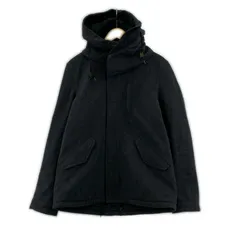 green label relaxing グリーンレーベルリラクシング 2wayフード付き ウール混ジャケット sizeL/チャコール