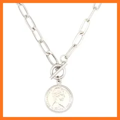 【新品】 [ジュエリーショップエム] ネックレス ジェンダーレス 5セント コインネックレス マンテル シンプル メンズ レディース 金属アレルギー対応 日本製 コイン jen03 1