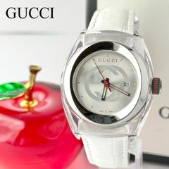希少・電池新品】GUCCI アイグッチ ホワイト デジタル 腕時計 - メルカリ