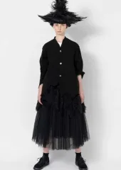 ブラック コム・デ・ギャルソン アシメMEGAカーディガン